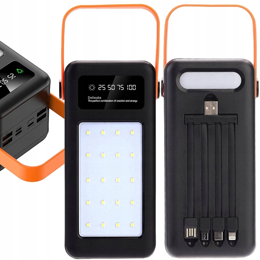 Powerbank 50000MAH Pd 66W Nabíjení Notebooku 6 Zařízení Power Bank s svítilnou