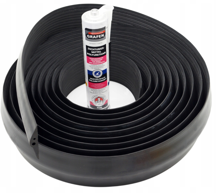 Tesnenie pre garážovú bránu 5 m montážne lepidlo (5,20 m) produkt Pl