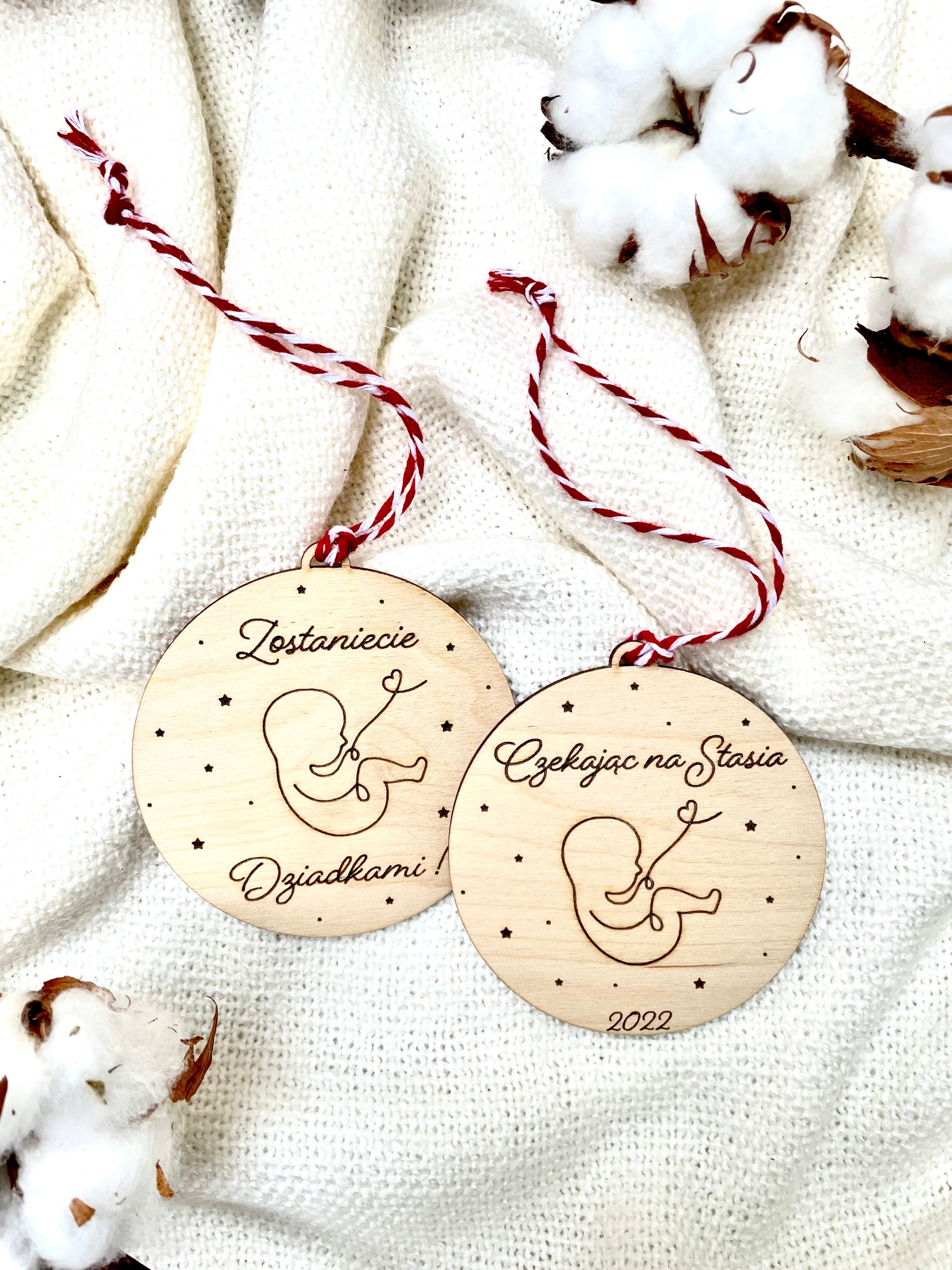 BOMBKA ZAWIESZKA NA CHOINKĘ ZOSTANIECIE DZIADKAMI