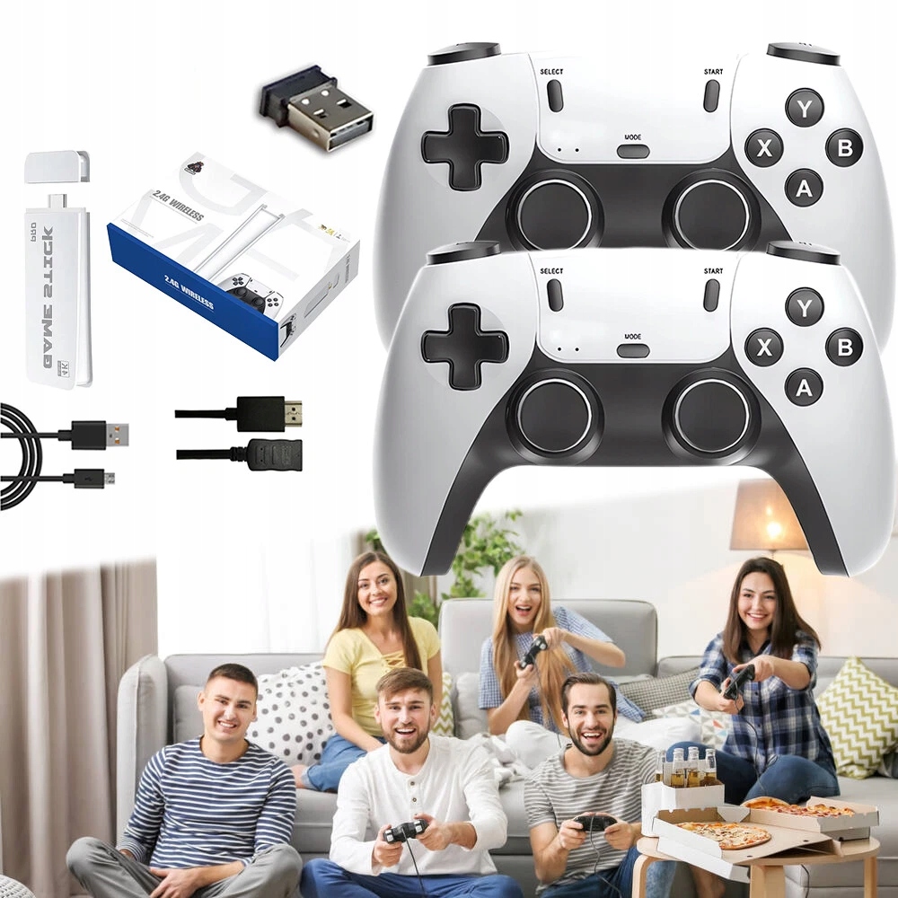 Konsola Retro Do Gier Hdmi 2 Pady Bezprzewodowy 20000 Gier