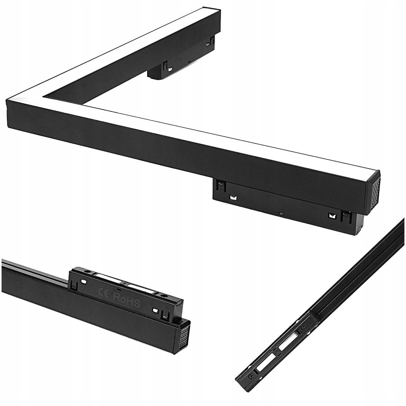 Magnetická Rohová Lampa 24W Čierna Inteligentné Ovládanie DDCX-B12-TY