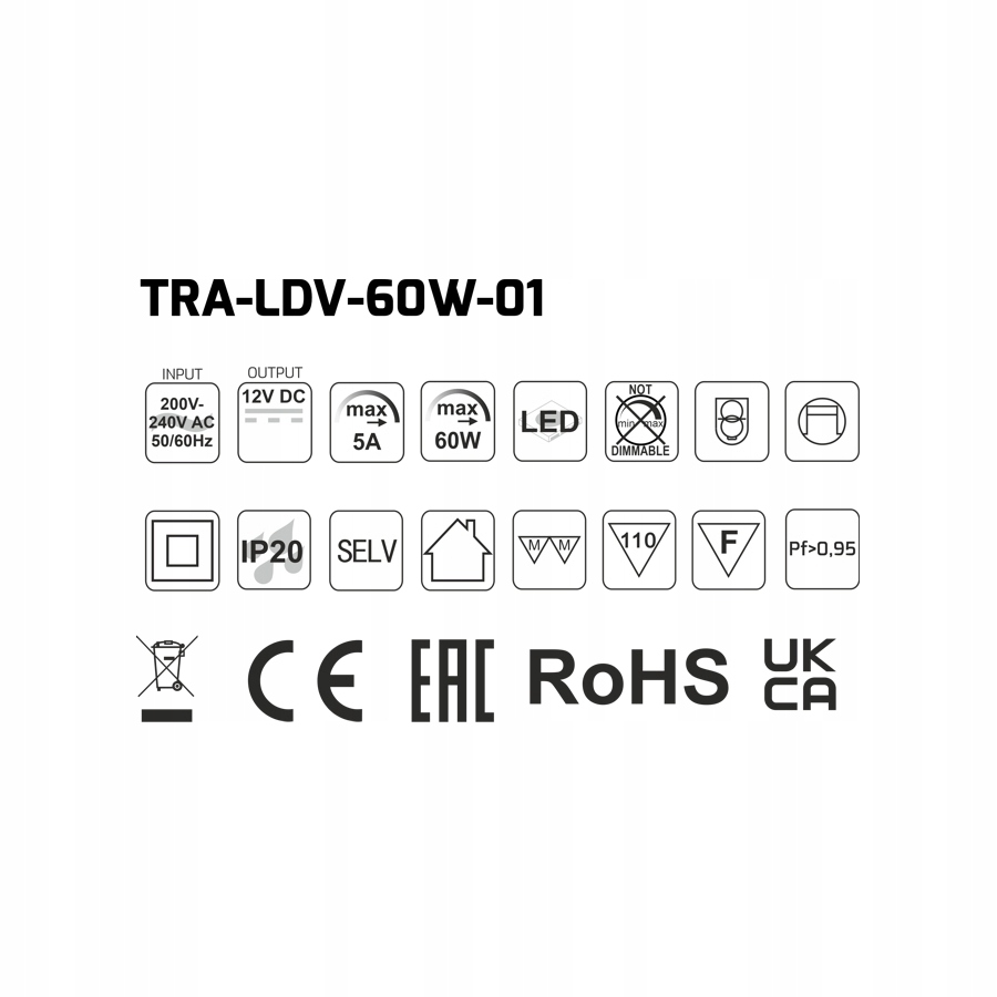Zasilacz SMART LED 60W 12V 6 gniazd mini Rodzaj zasilacz