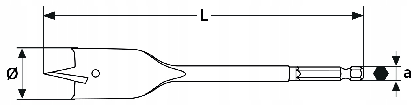 WIERTŁO DO DREWNA 26 MM ŁOPATKOWE Zastosowanie do drewna