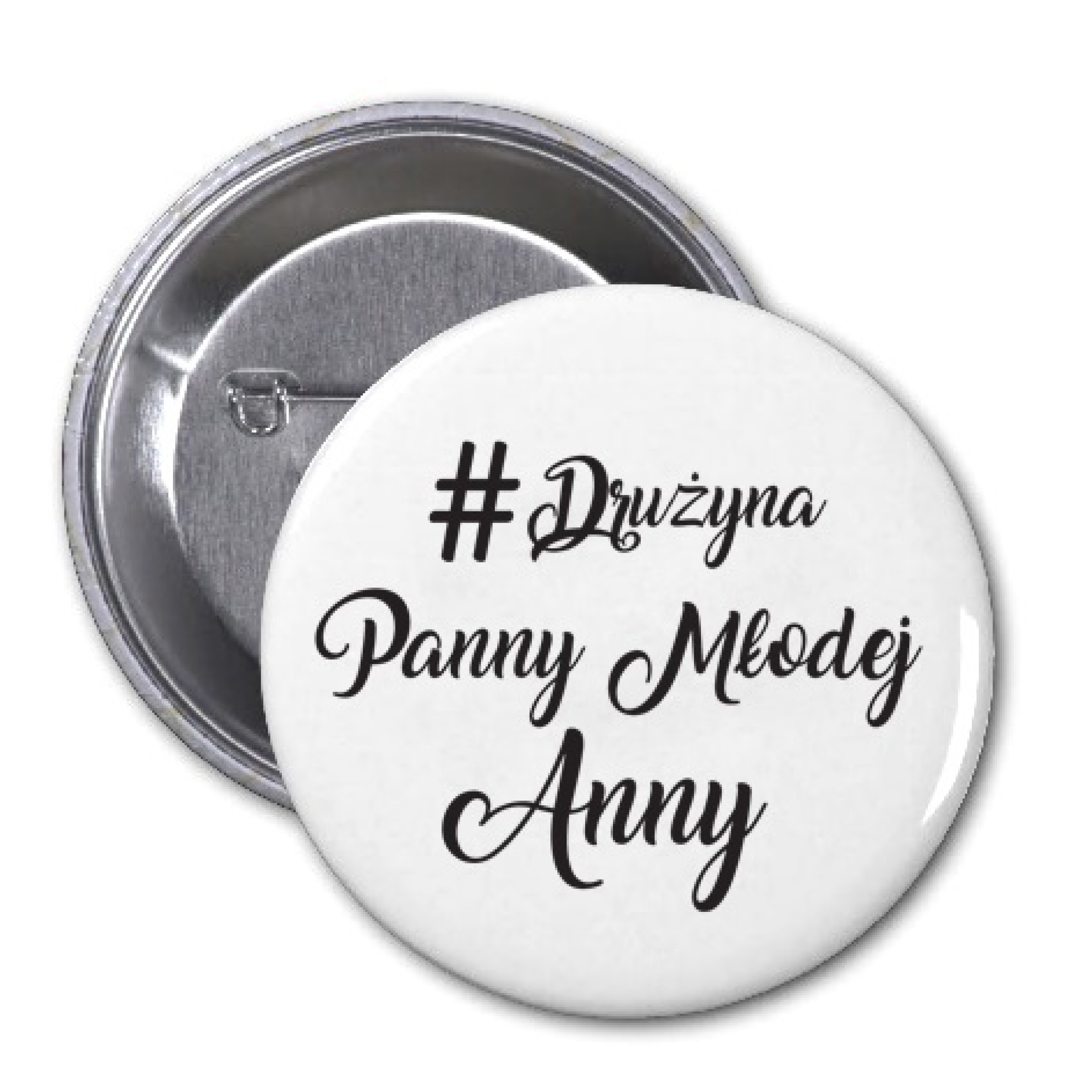 PRZYPINKA NA WIECZÓR PANIEŃSKI PANNA MŁODA IMIĘ