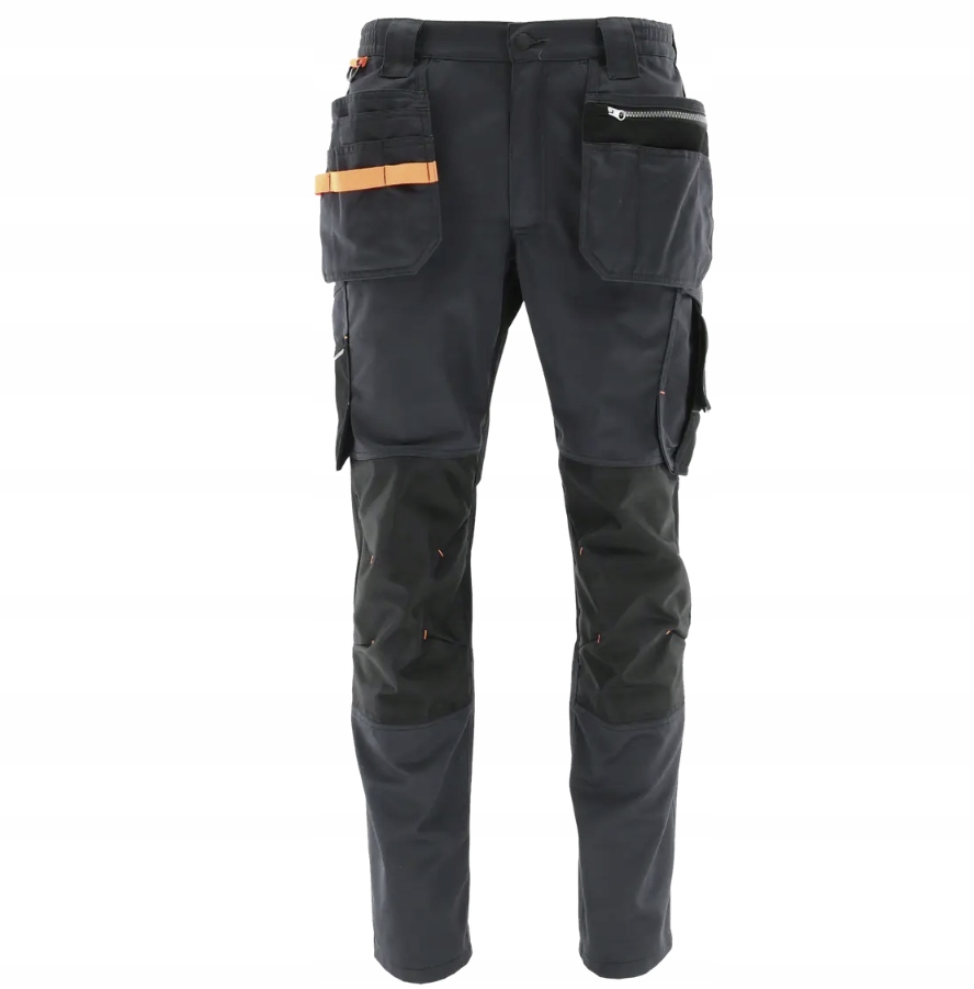 Spodnie Do Pasa Monter Sara Monterskie czarno-pomarańczowe r.52