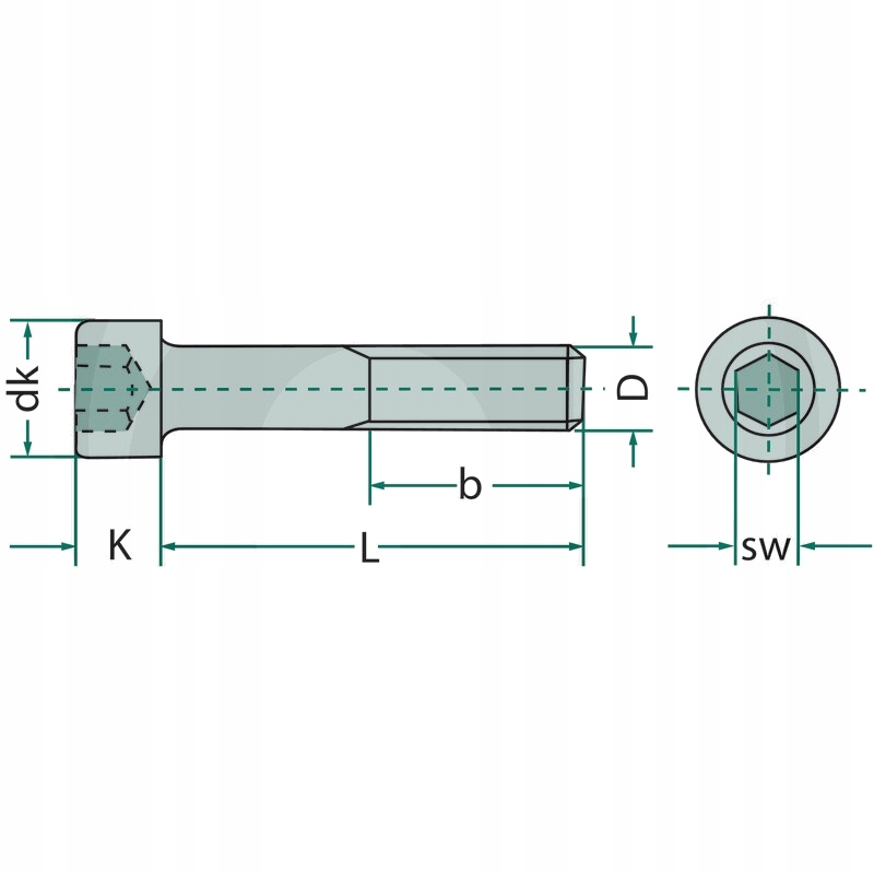 Śruby DIN 912 M8x35 8.8V opak. 100 Kod producenta 487912028WR
