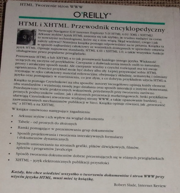 HTML i XHTML - Chuck Musciano & Bill Kennedy - tworzenie stron WWW /1780 ISBN 9788371974403