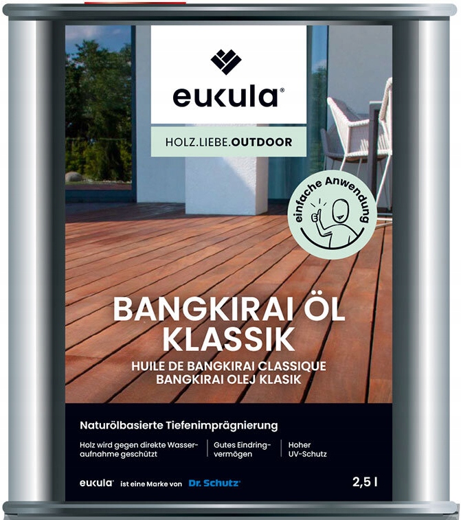 Eukula Terrace Bangkirai Oil Klassik 1L olej na dřevo na terase