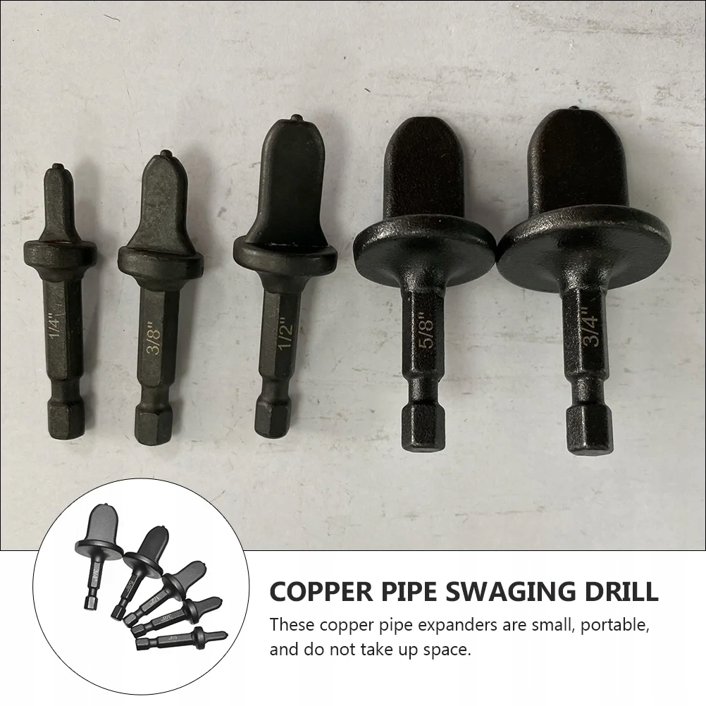Copper Pipe Expander Plumbing Tools Flaring 5 Pcs Materiał wykonania HSS