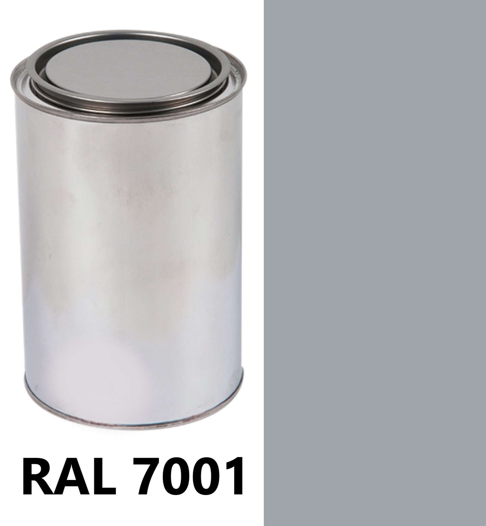 RAL 7001 SZARY BŁĘKITNY POLIURETAN AKRYL 2:1 FARBA 1L POŁYSK