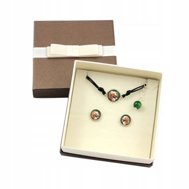 

Golden Retriever Komplet biżuterii ze zdjęciem