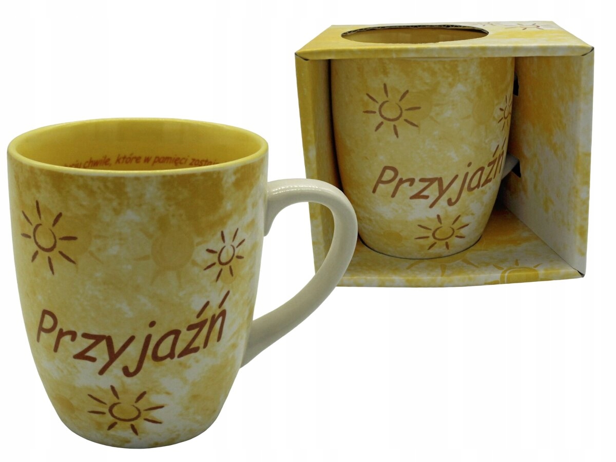 

Kubek Przyjaźń z życzeniami w środku pudełko