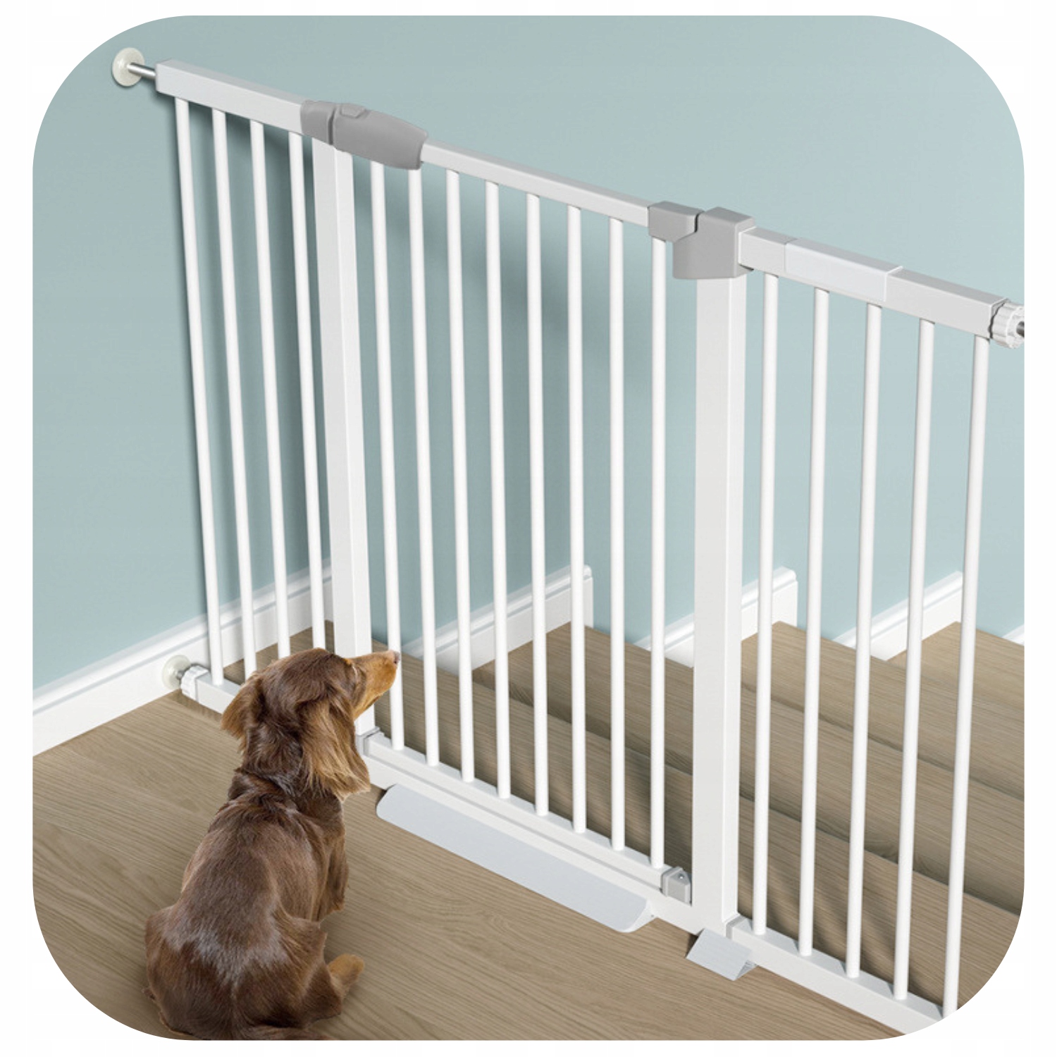 PRIMABOBO Bramka zabezpieczająca na DRZWI SCHODY biała ROZPOROWA 76-113cm Kod producenta SG_P_WHITE