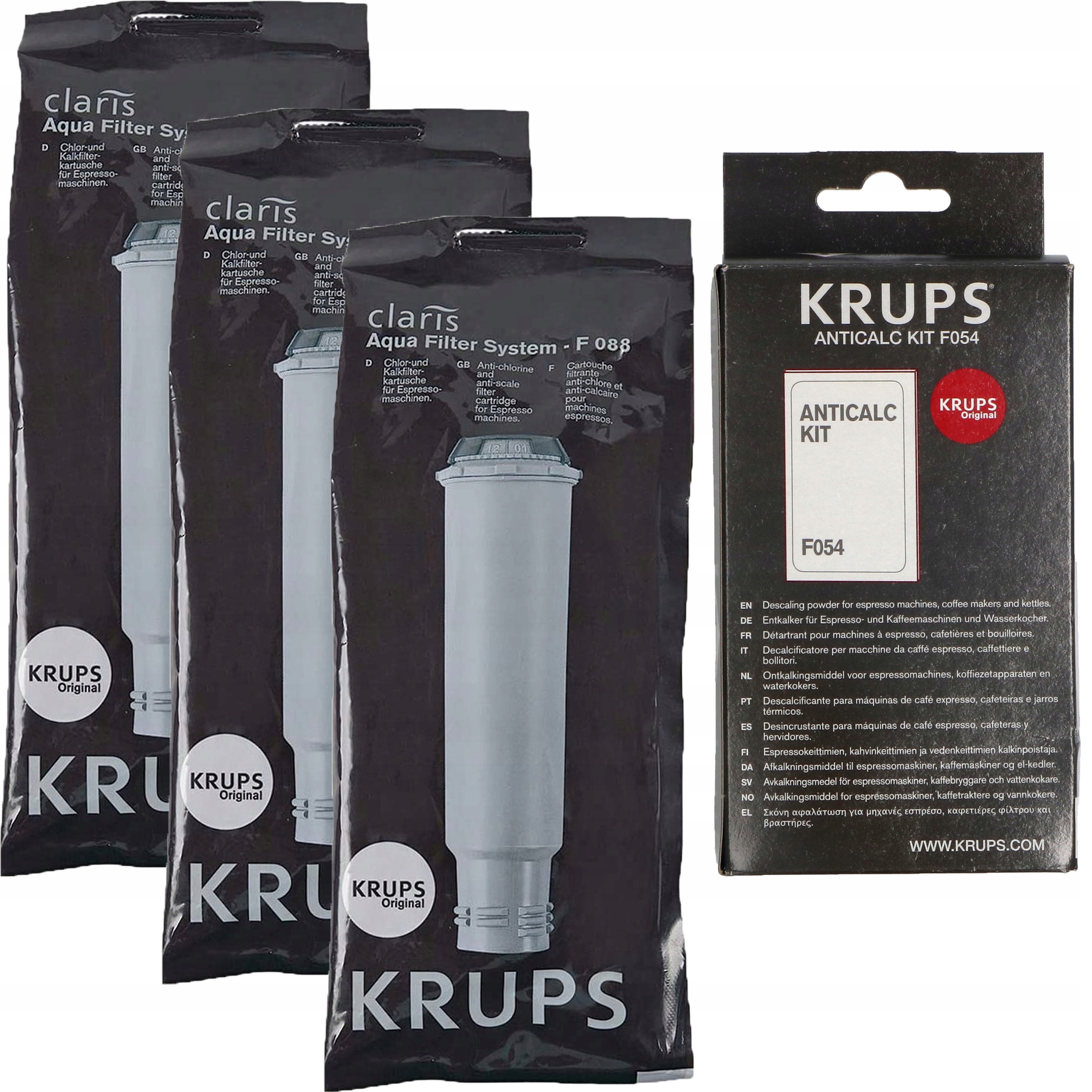 3x Filter Odvápňovač pre kávovar Krups EA8908 EA873810 EA875U10 EA8901