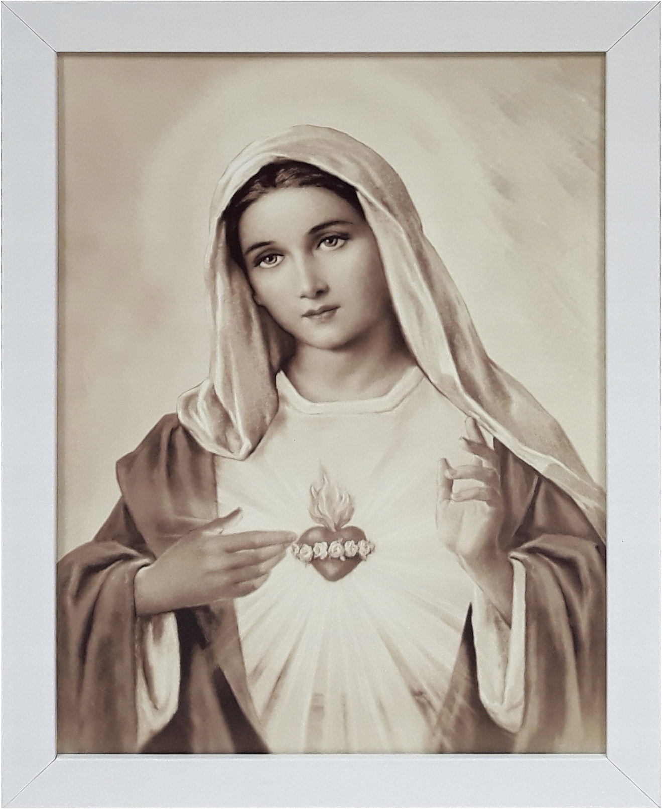 

Obraz 45x35 Maria Maryja Serce Maryi Biała Rama