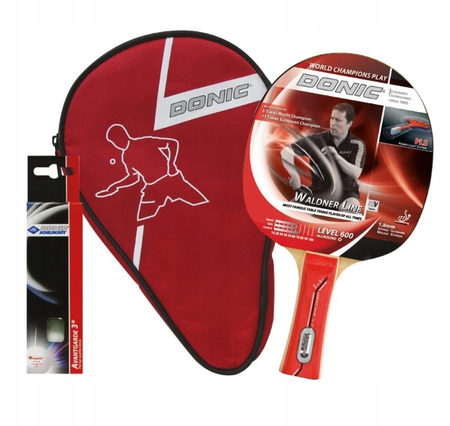 Zestaw do Tenisa Stołowego prezentowy Donic Rakietka Pokrowiec 3 Piłeczki