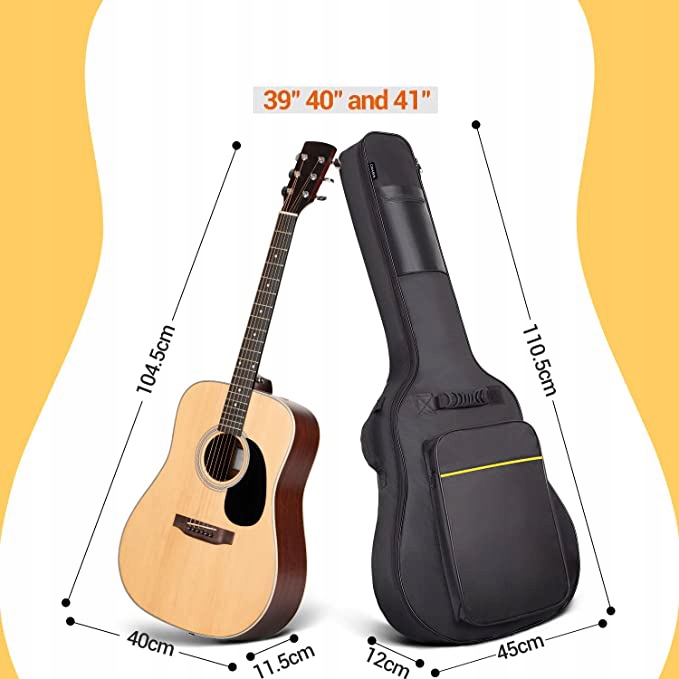 FUTERAŁ DO GITARY TORBA POKROWIEC ETUI 41'' Nowość Marka bez marki