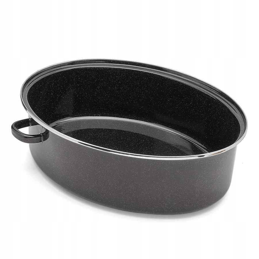 TADAR BRYTFANNA OWALNA Z OKUCIEM I GRILLEM 6,5 L CZARNA EMALIOWANA STAL Kod producenta 5903313412087