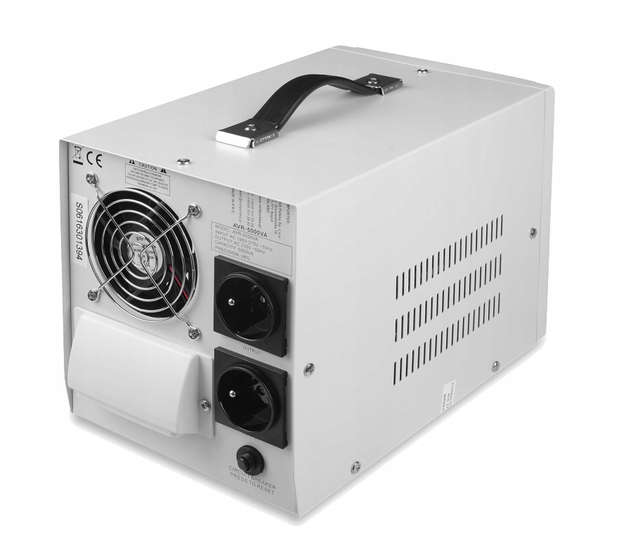 STABILIZATOR NAPIĘCIA PRĄDU AVR 5000VA do agregatu Maksymalna moc 5000 W