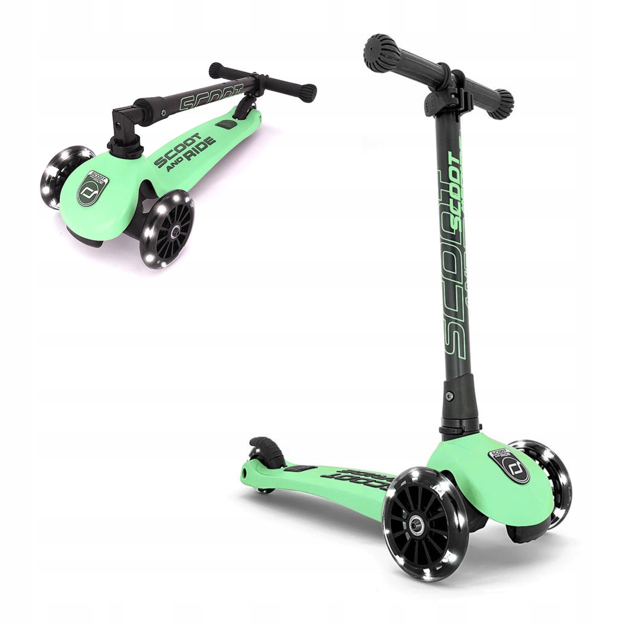 Scoot and Ride Highwaykick 3 Led Kiwi Hulajnoga Trójkołowa Składana 3 lata+