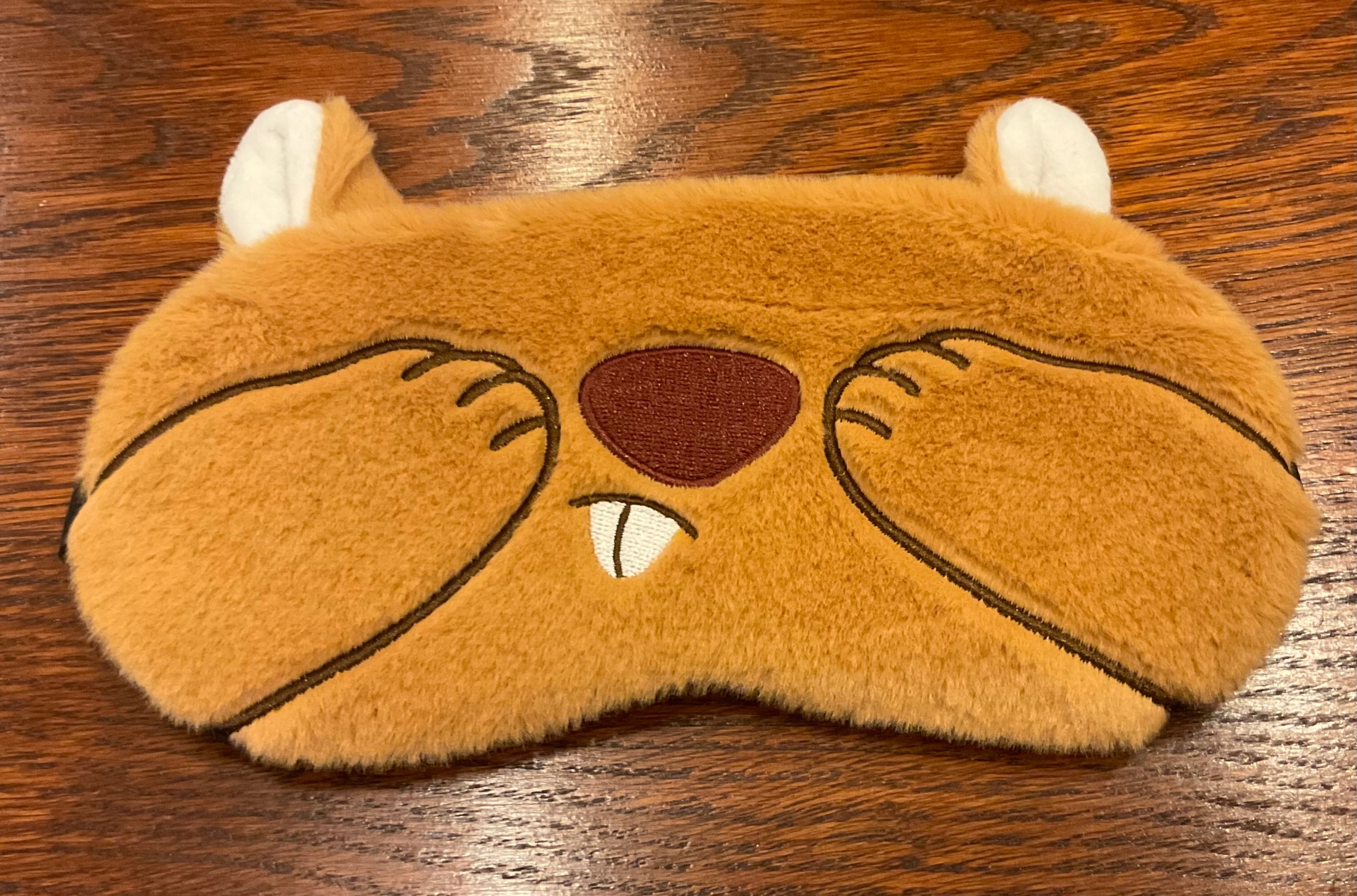 OPASKA NA OCZY MASKA DO SPANIA RELAKSU BÓBR BOBER DLA DZIECI osłona oczu Materiał dominujący poliester