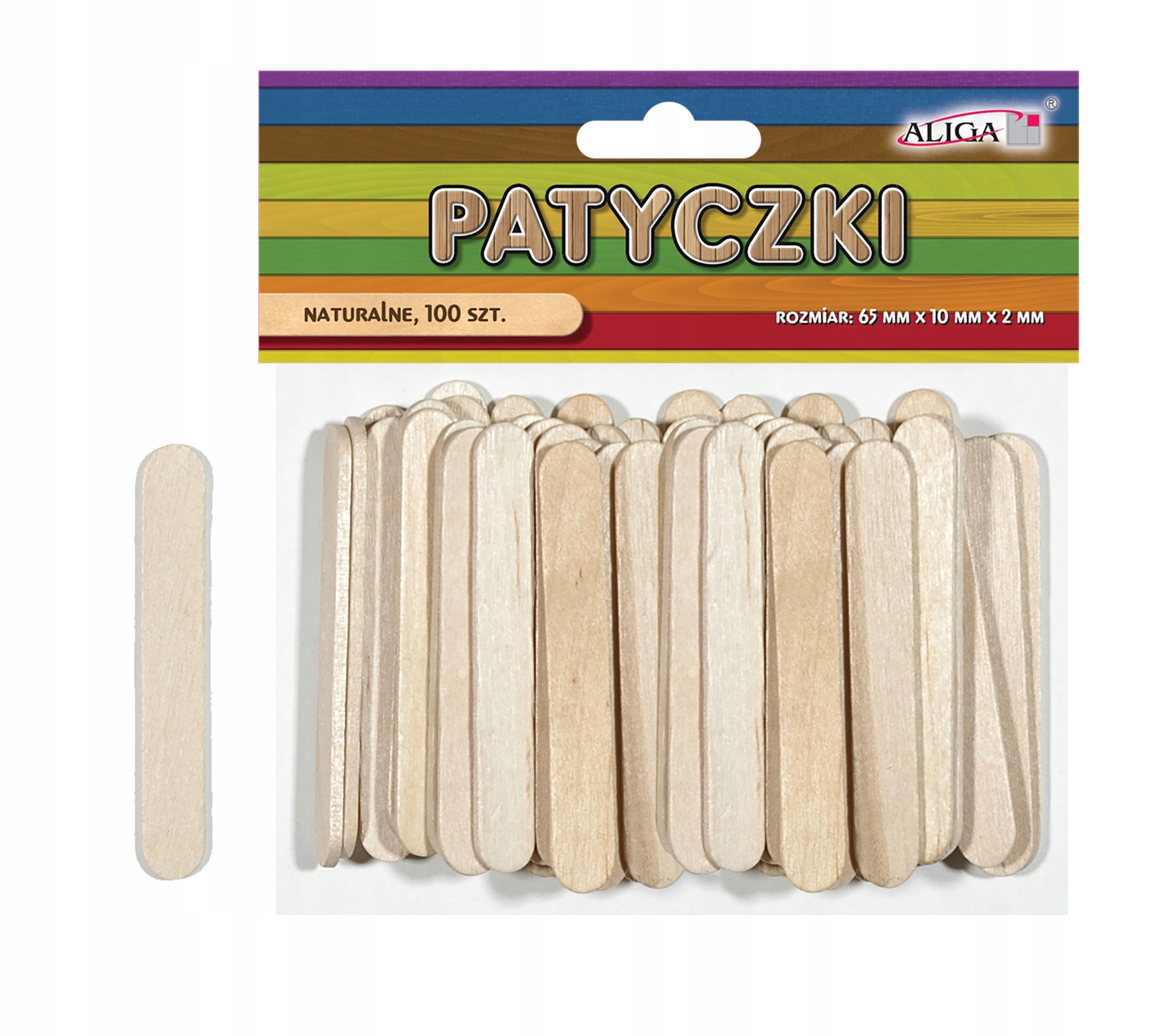 

Patyczki kreatywne naturalne 65mm x 10mm -100 szt