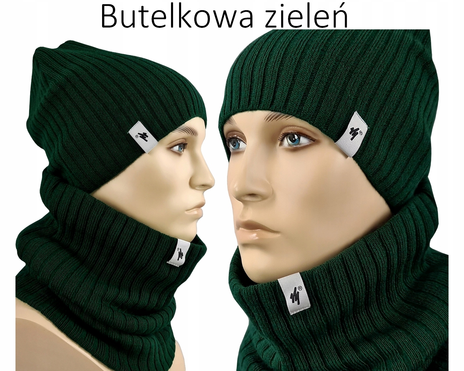 Męski KOMPLET KOMIN i CZAPKA JAKOŚĆ - Różne kolory Płeć kobieta