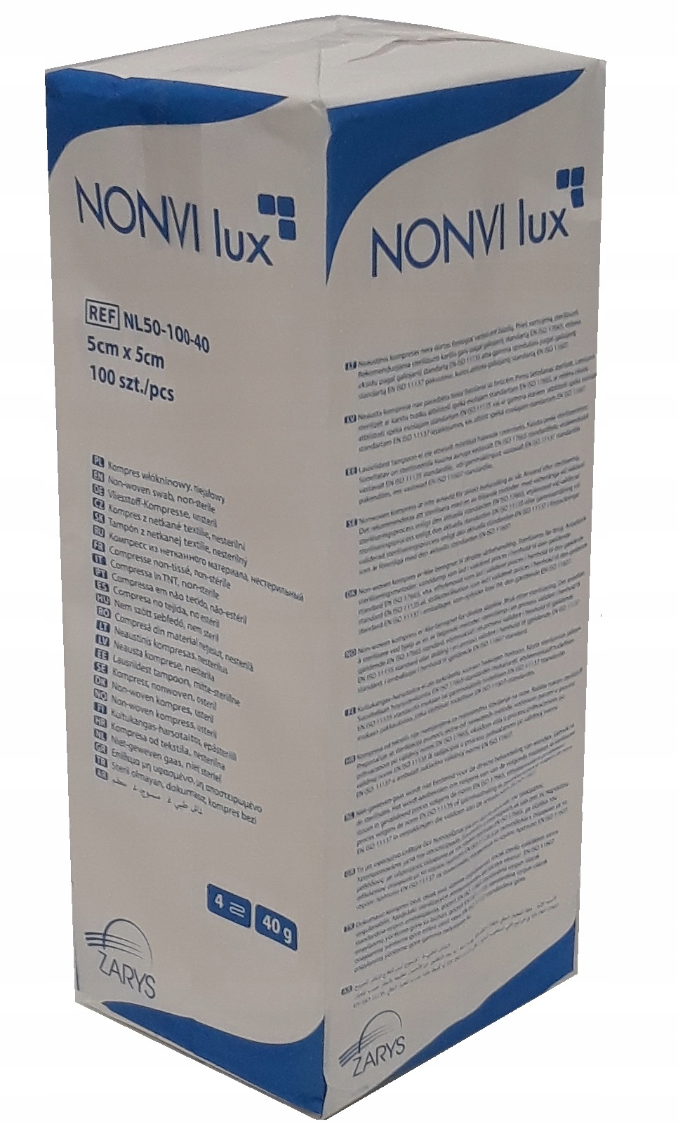 

Nonvi Lux Kompresy Włókninowe 40g 5x5cm 100szt