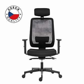 Powerton Ergo Lucie Ergonomická kancelárska stolička, Čierna