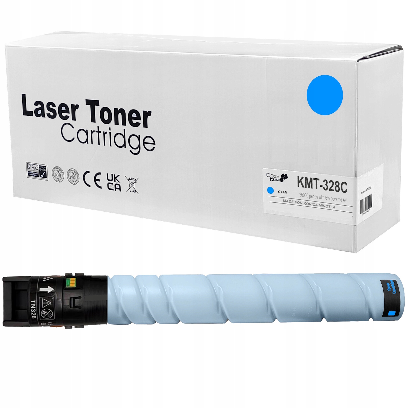 Niebieski Toner Do Konica Minolta Bizhub C250 C300 C360 TN-328 C chip