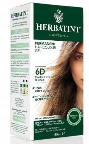 

Herbatint Farba Do Włosów Ciemny Złoty Blond 6D