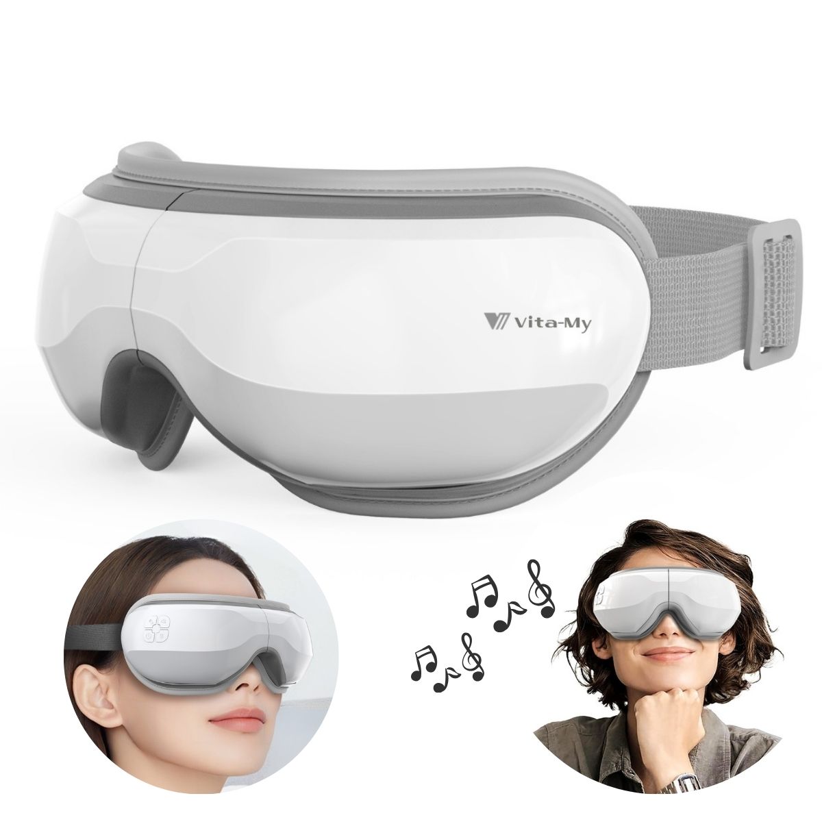 Masażer do oczu z podgrzewaniem Bluetooth bezprzewodowy Vita-My