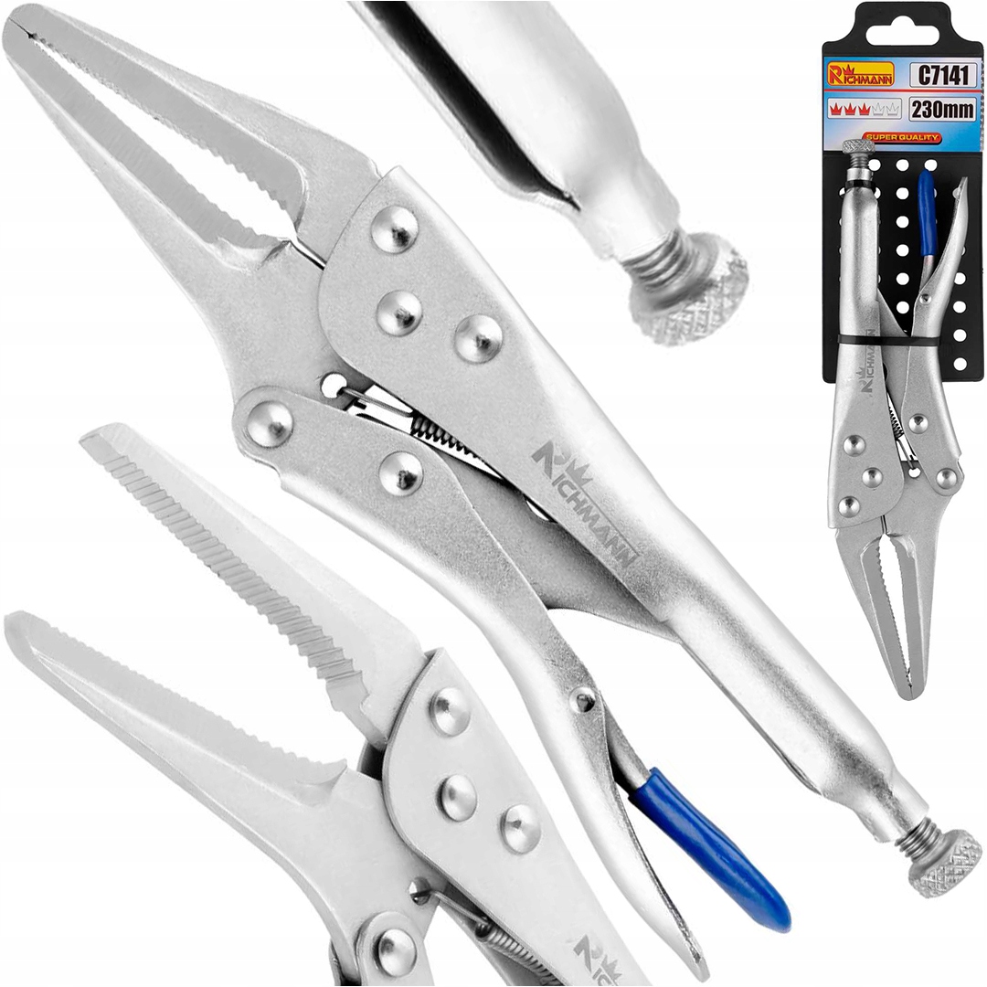 Szczypce Zaciskowe Morsa Wydłużone Spawalnicze Samozaciskowe Solidne 230 MM