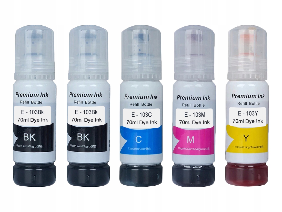 

5X Tusz Do Epson 103 L3150 L3151 L5190 2X Czarny