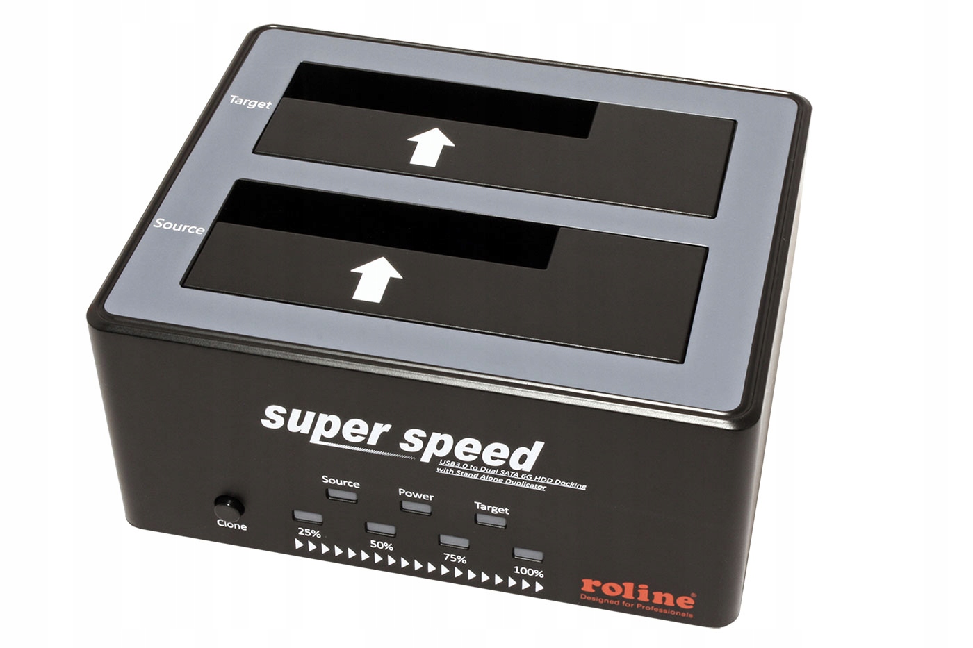 Roline Docking station Usb 5Gbps pro 2,5" 3,5" Sata Hdd/ssd, duplikátor