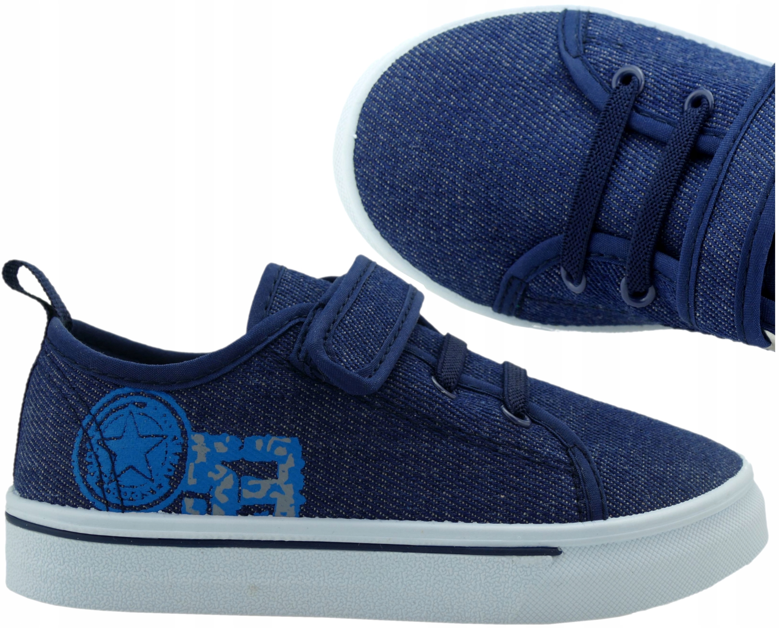 

Buty Dziecięce Trampki Szkolne Rzepy 34