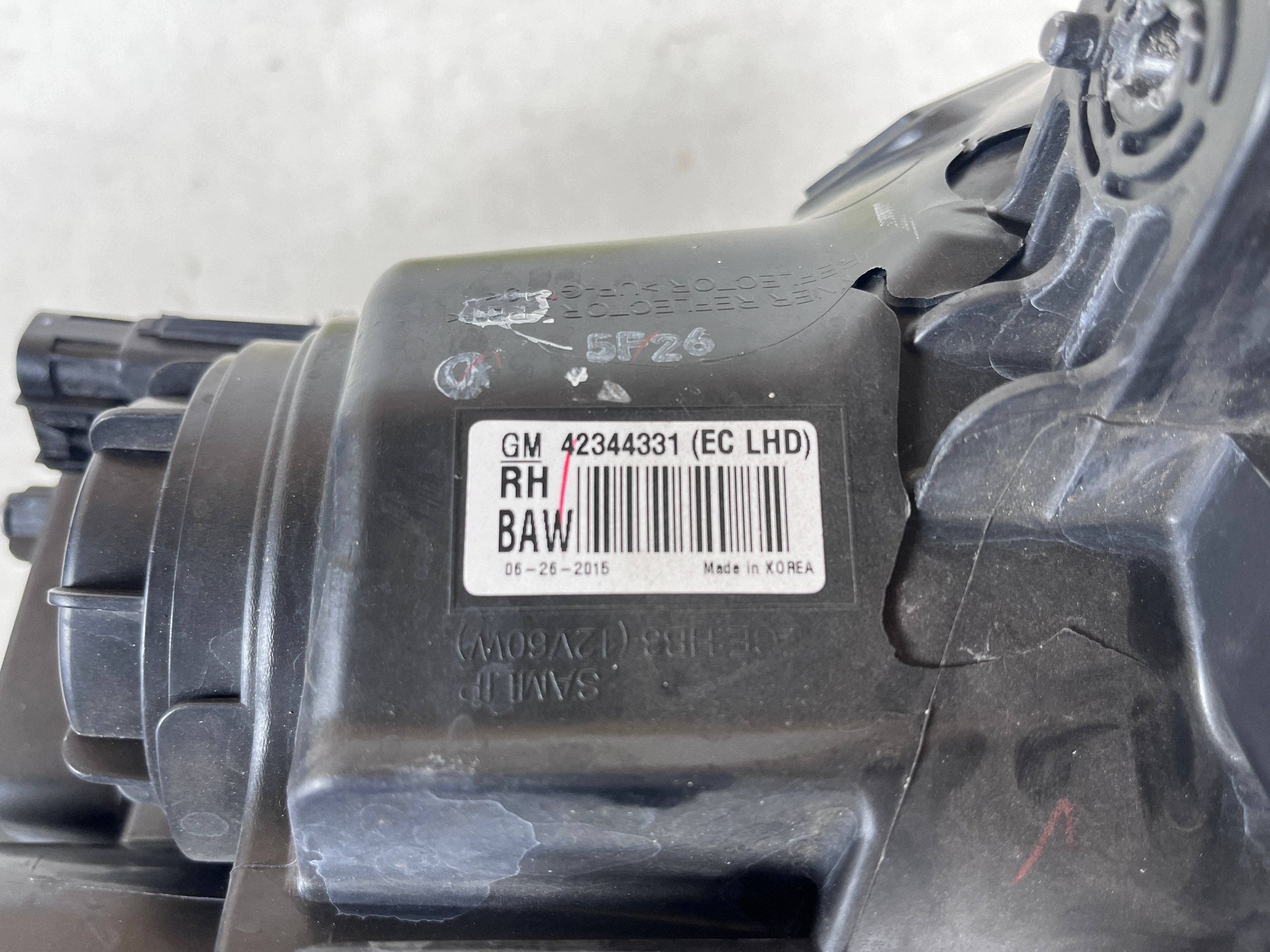 Opel Mokka A 12- light right front front