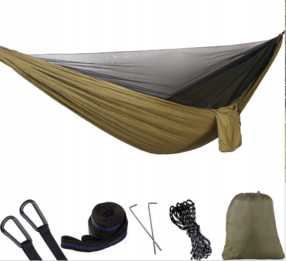 

Hamak z moskitierą duży 2,9m olive