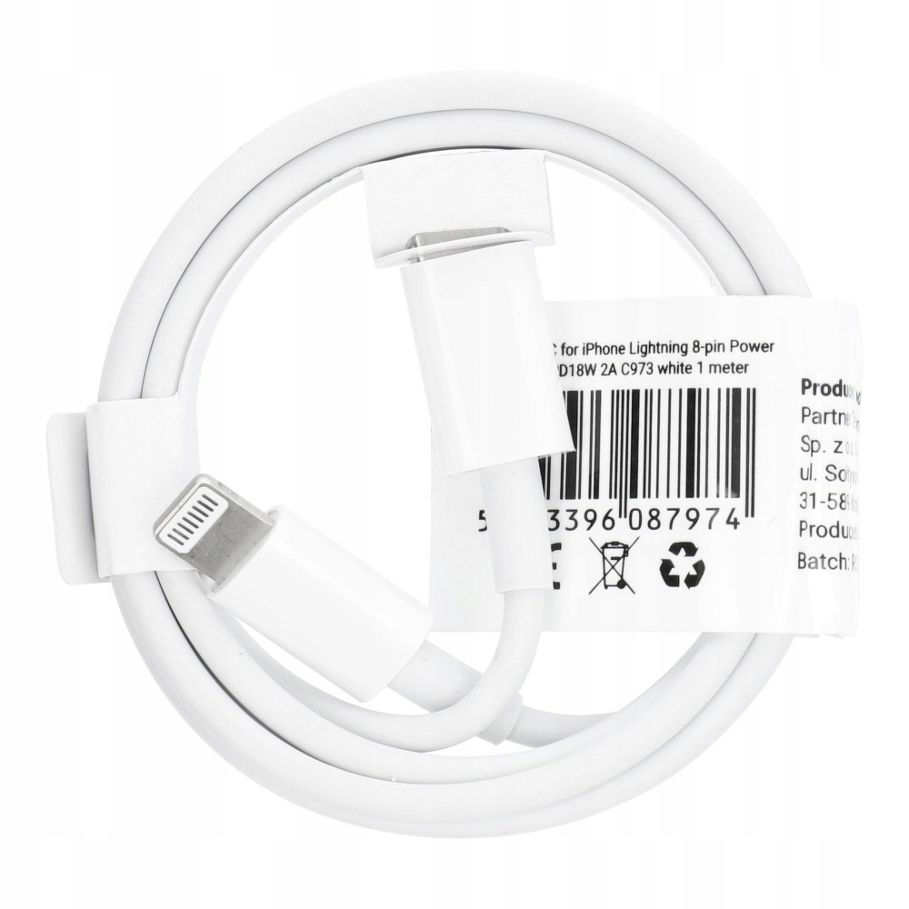 

Kabel Typ C do iPhone Lightning PD18W 2A C973 1m