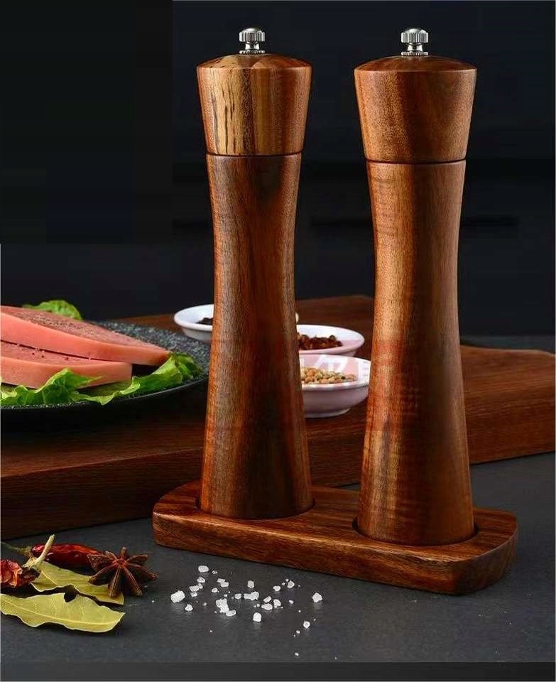 2×Ręczny Młynek Do Soli I Pieprzu zestaw z podstawką Rodzaj młynek ręczny