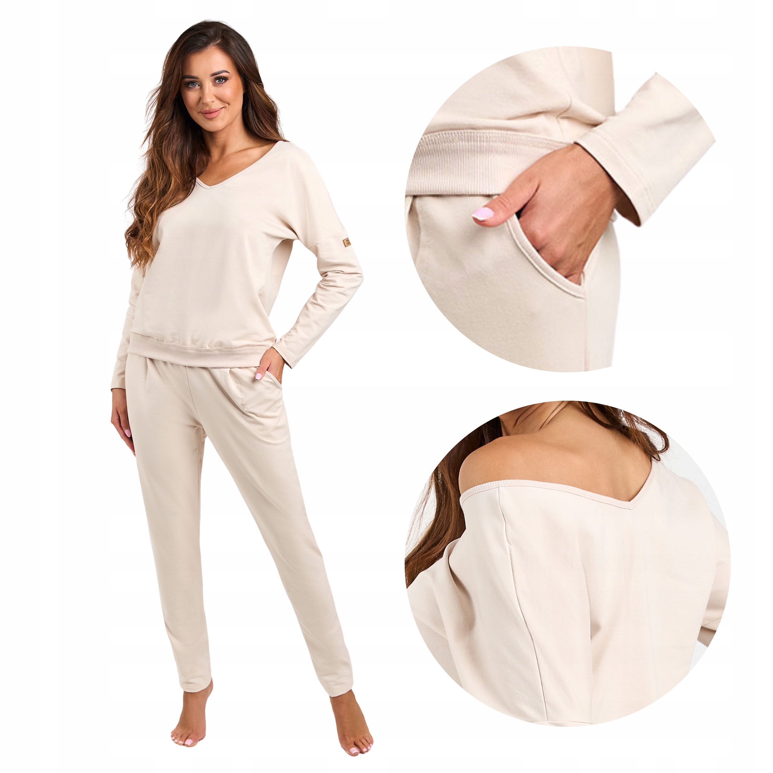 Dámská dvoudílná bavlněná Tepláková Souprava L Karina Italian Fashion