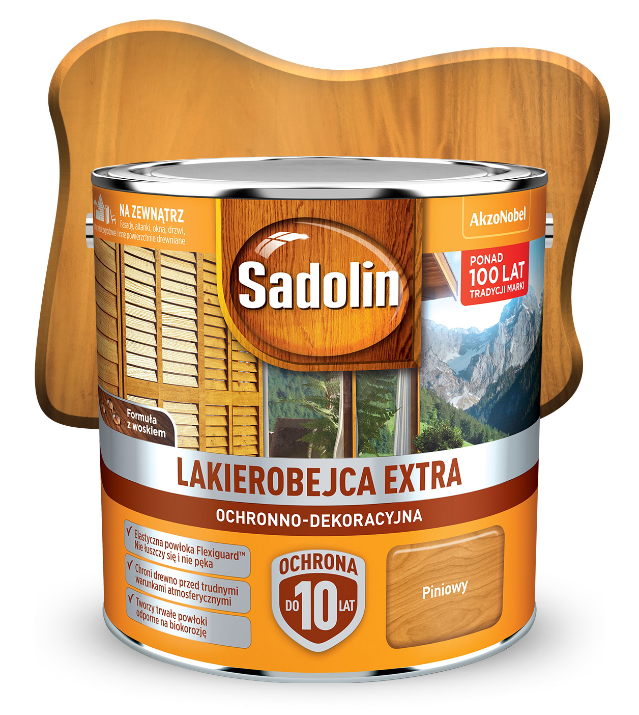 rozpuszczalnikowa Lakierobejca Extra do drewna Sadolin Piniowy 2,5 L
