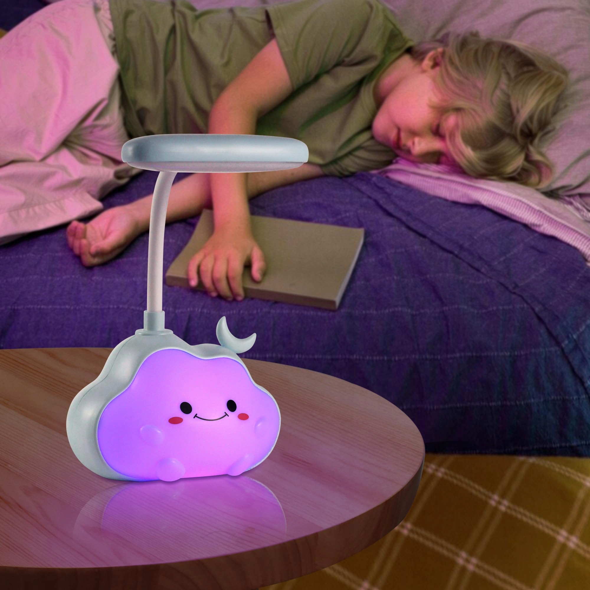 Wetry Lampka Nocna LED Dziecięca Chmurka Wielokolorowa Do Karmienia — miniatura 7