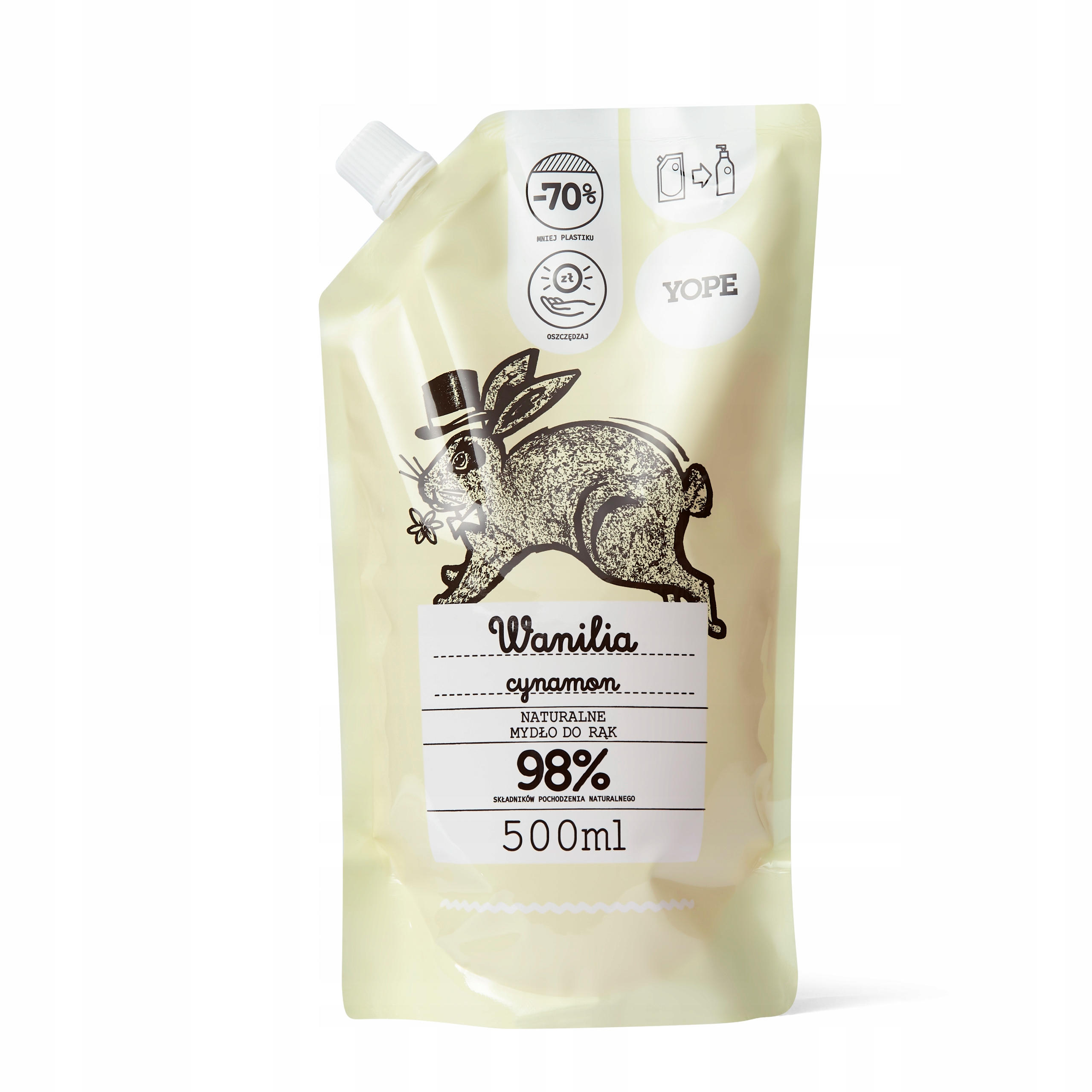 

Refill naturalnego mydła do rąk Wanilia i cynamon