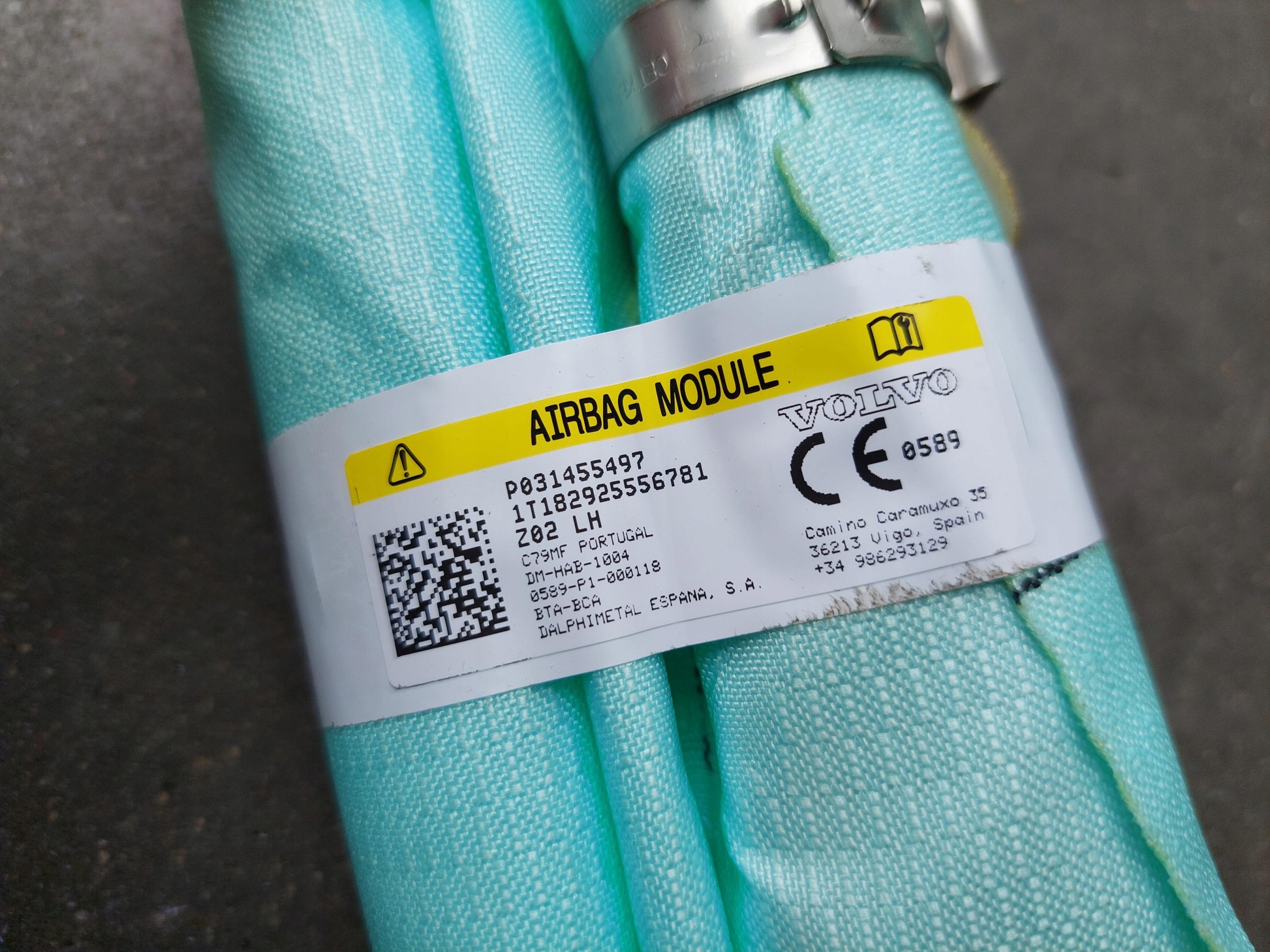dachvorhang airbag airbag links 31455497 VOLVO V60 II