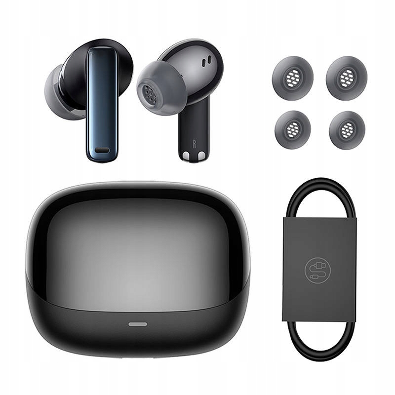 Baseus Bowie M2s Słuchawki Bezprzewodowe Dokanałowe Bluetooth 5.3 Czarne