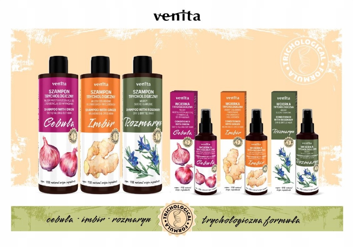 VENITA WCIERKA TRYCHOLOGICZNA DO WŁOSÓW SUCHYCH EKSTRAKTEM Z ROZMARYNU Marka Venita