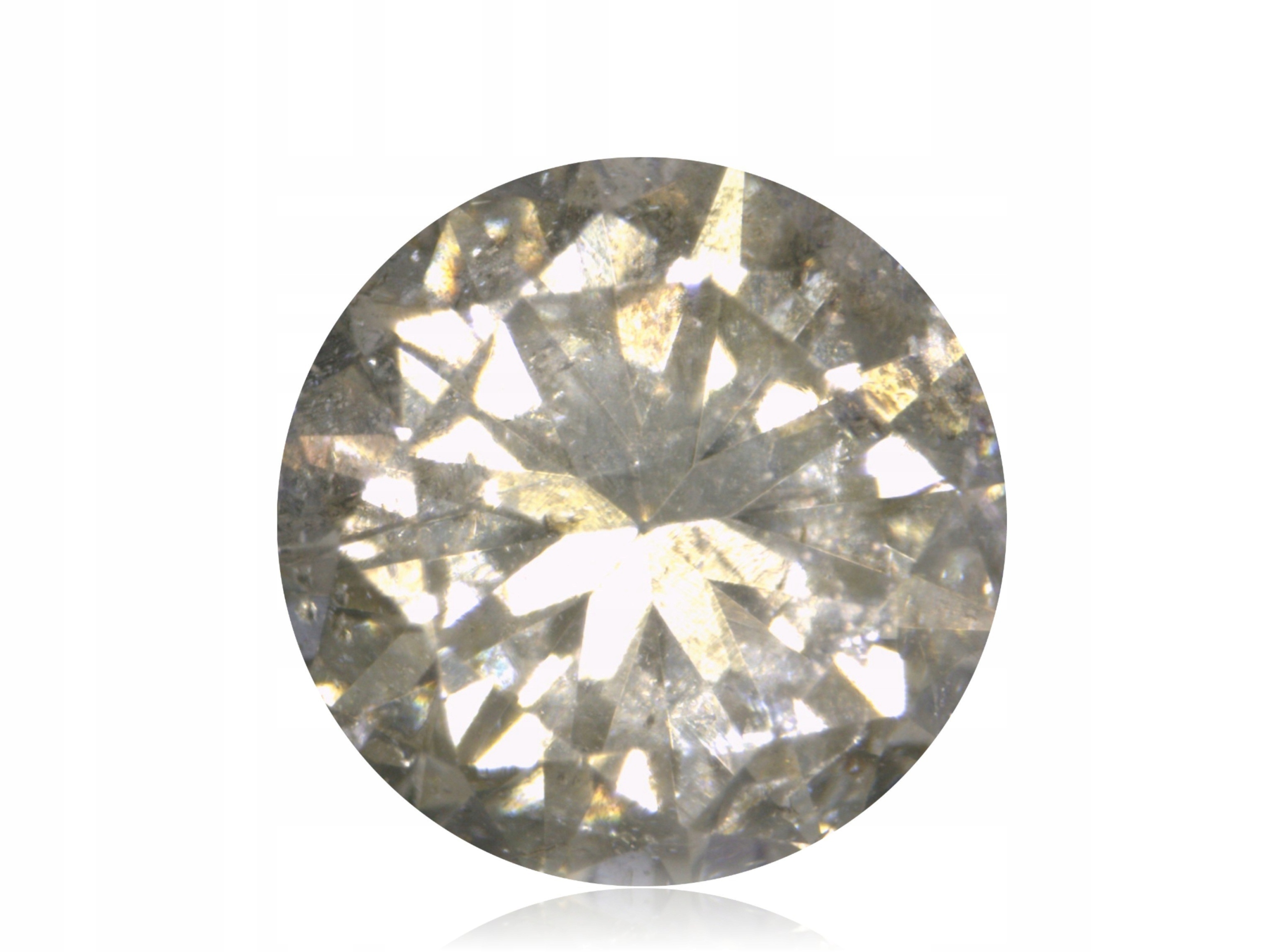 Přírodní Diamant 0.09ct Žlutý Briliant I2 eCertifikát Wbd