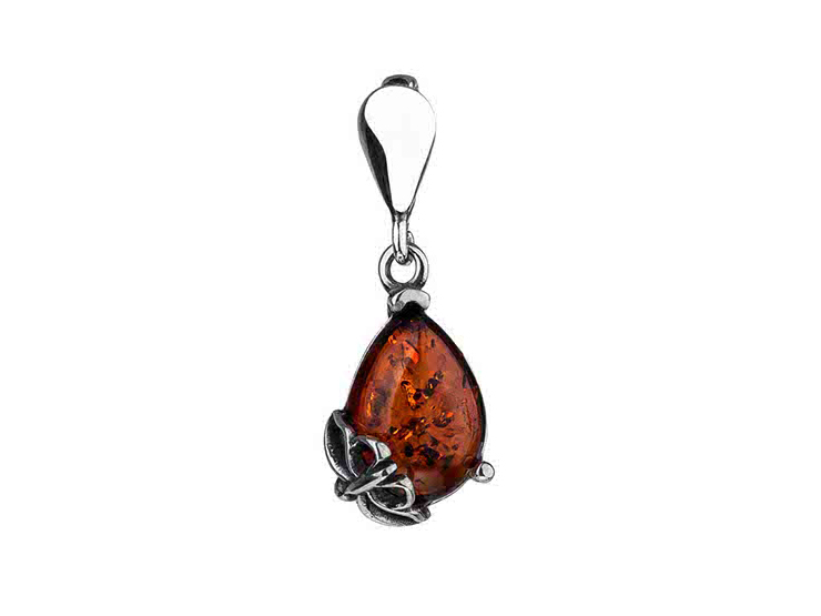 

Delikatna zawieszka Bursztyn bałtycki Motyl