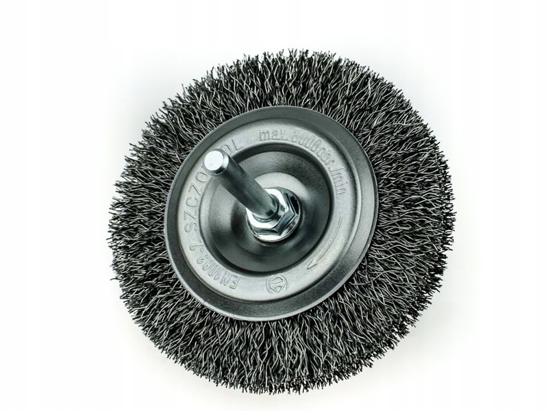 SZCZOTKA TARCZOWA Z TRZPIENIEM 80mm SZCZOTPOL